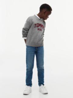 Kids' Tommy Varsity Crewneck Sweater — Medium Grey Heather 2