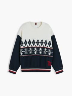 Kids' Fair Isle Crewneck Sweater — Ivory Petal Multi 5