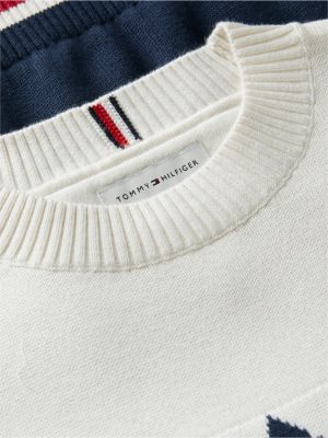 Детский свитер Tommy Hilfiger Fair Isle Crewneck, цвет: Слоновая кость разноцветный — фото 6