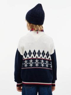 Kids' Fair Isle Crewneck Sweater — Ivory Petal Multi 4
