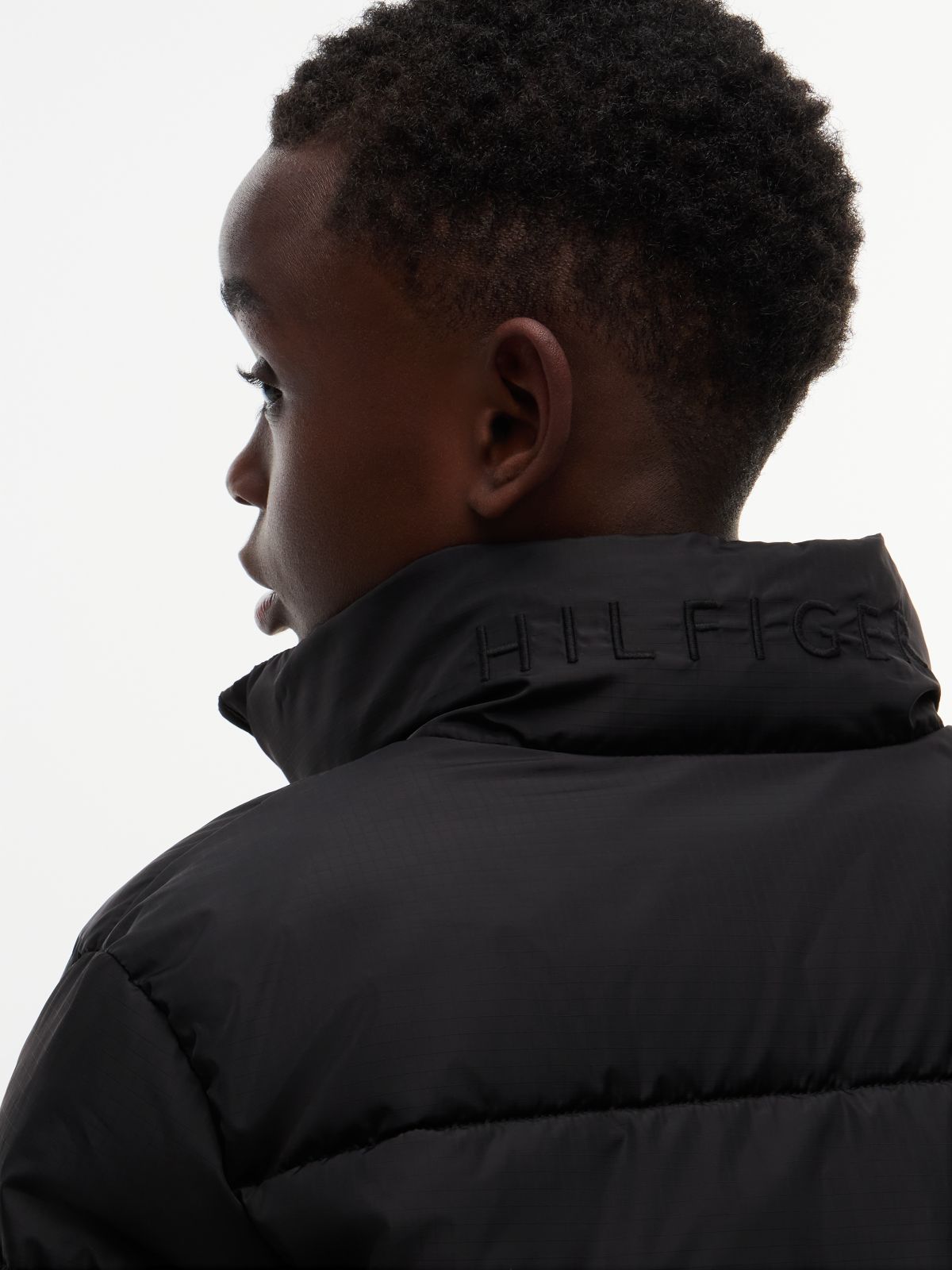 Kids' Water-Resistant Puffer — Black