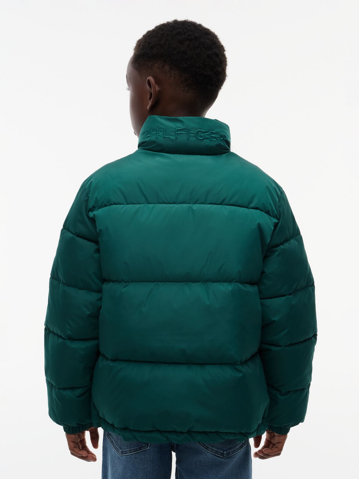 Kids' Water-Resistant Puffer — Rural Green