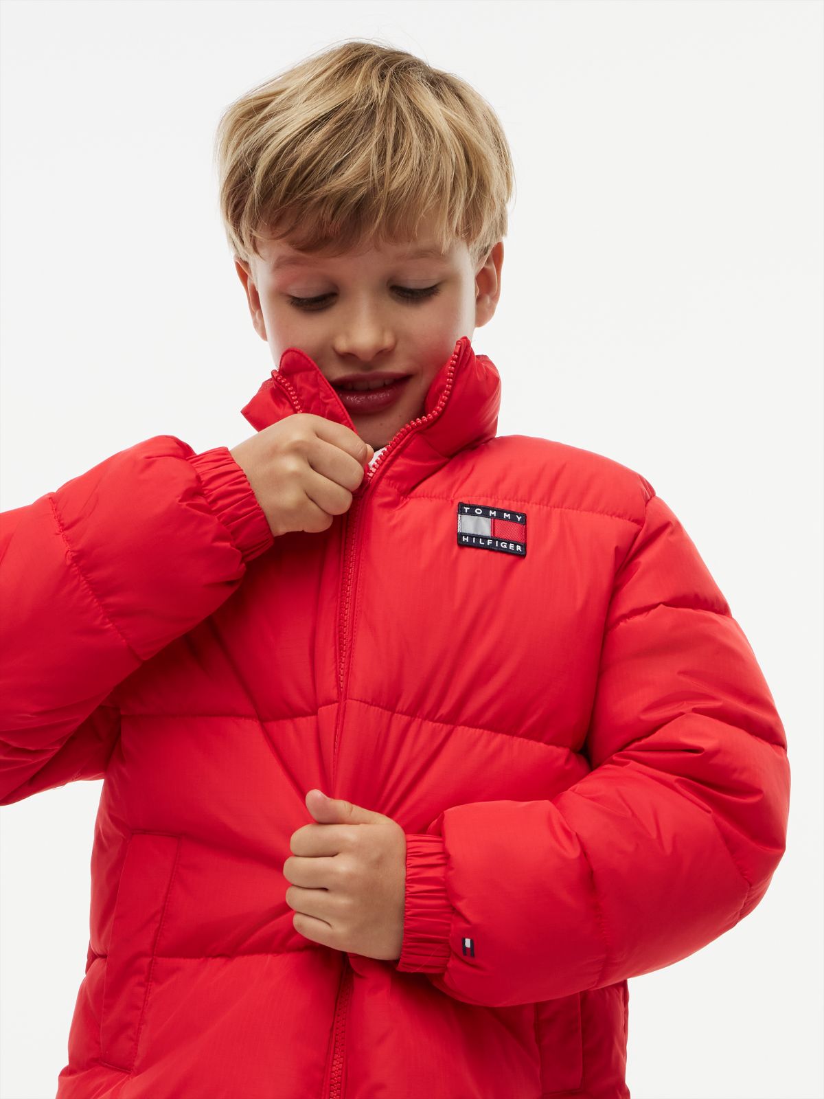 Kids' Water-Resistant Puffer — Red Glare