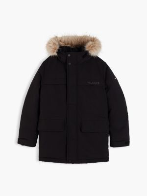 Детская куртка Tommy Hilfiger Water-Resistant Hooded, цвет: Чёрный — фото 7