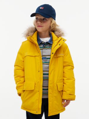 Kids' Water-Resistant Hooded Parka, Countryside Yellow