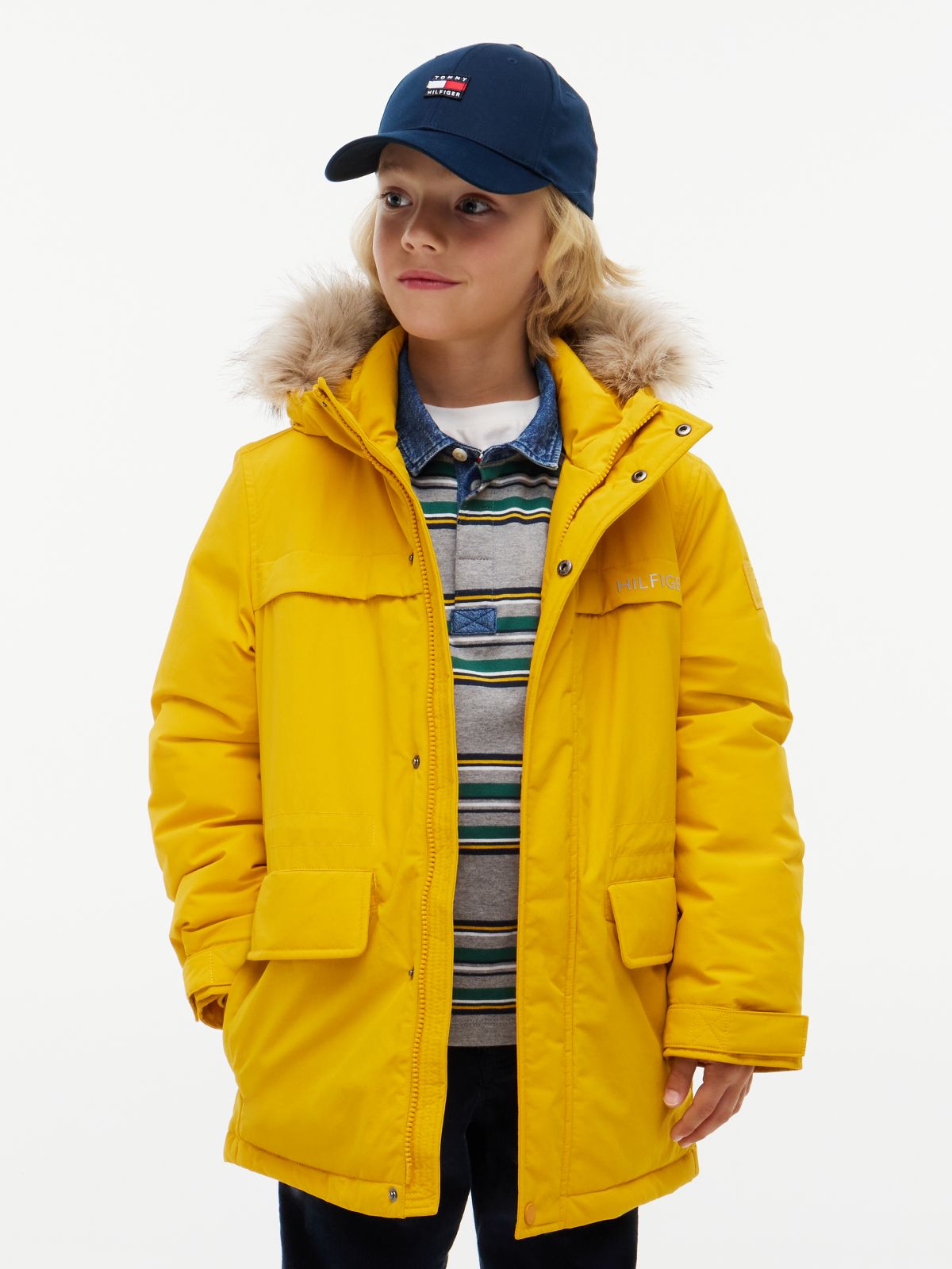 Kids' Water-Resistant Hooded Parka — Countryside Yellow
