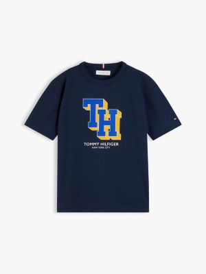 Детские футболки Tommy Hilfiger Kids' Block Monogram Logo T-Shirt — фото 5