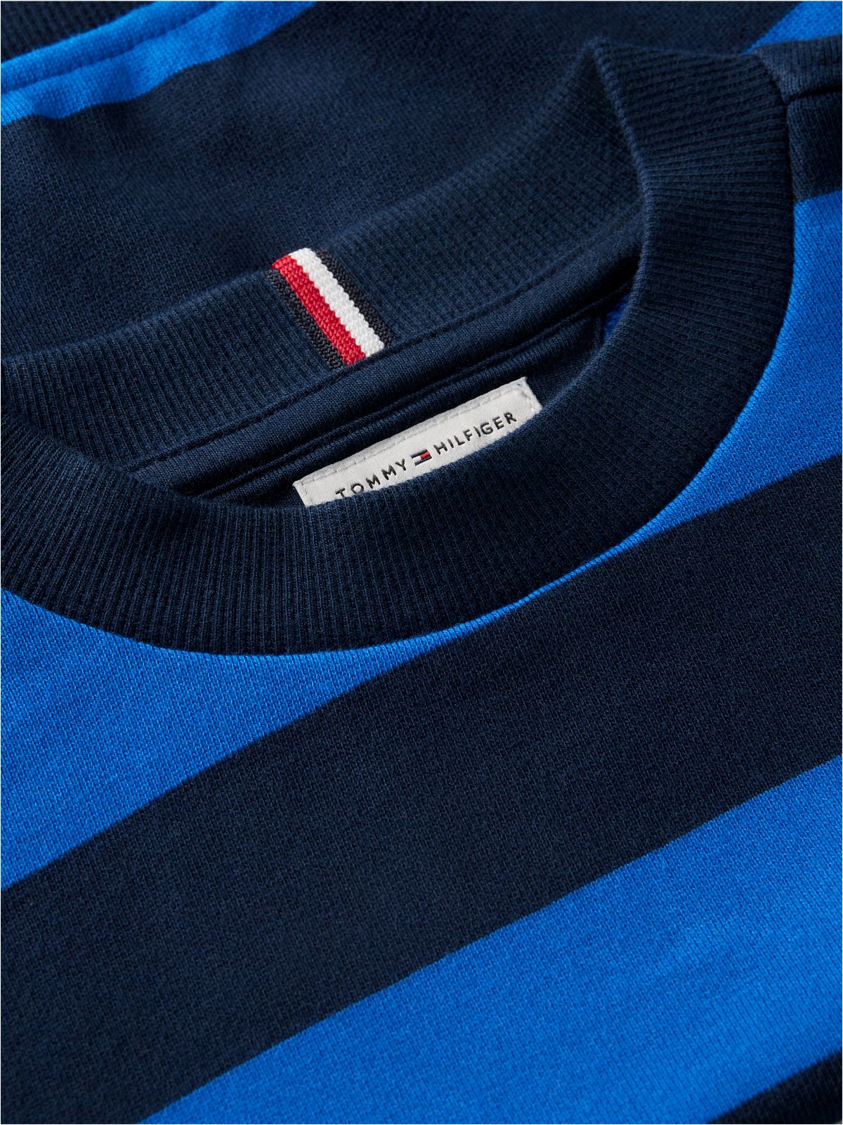 Kids' Sport Logo Striped Sweatshirt — Dark Blue Stripe