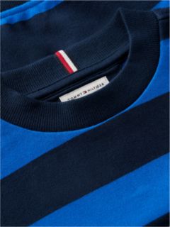 Kids' Sport Logo Striped Sweatshirt — Dark Blue Stripe 6
