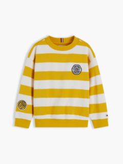 Kids' Sport Logo Striped Sweatshirt — Countryside Yellow Stripe 5