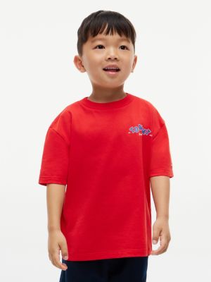 Kids' Tommy Sport Club Logo T-Shirt, Red Glare