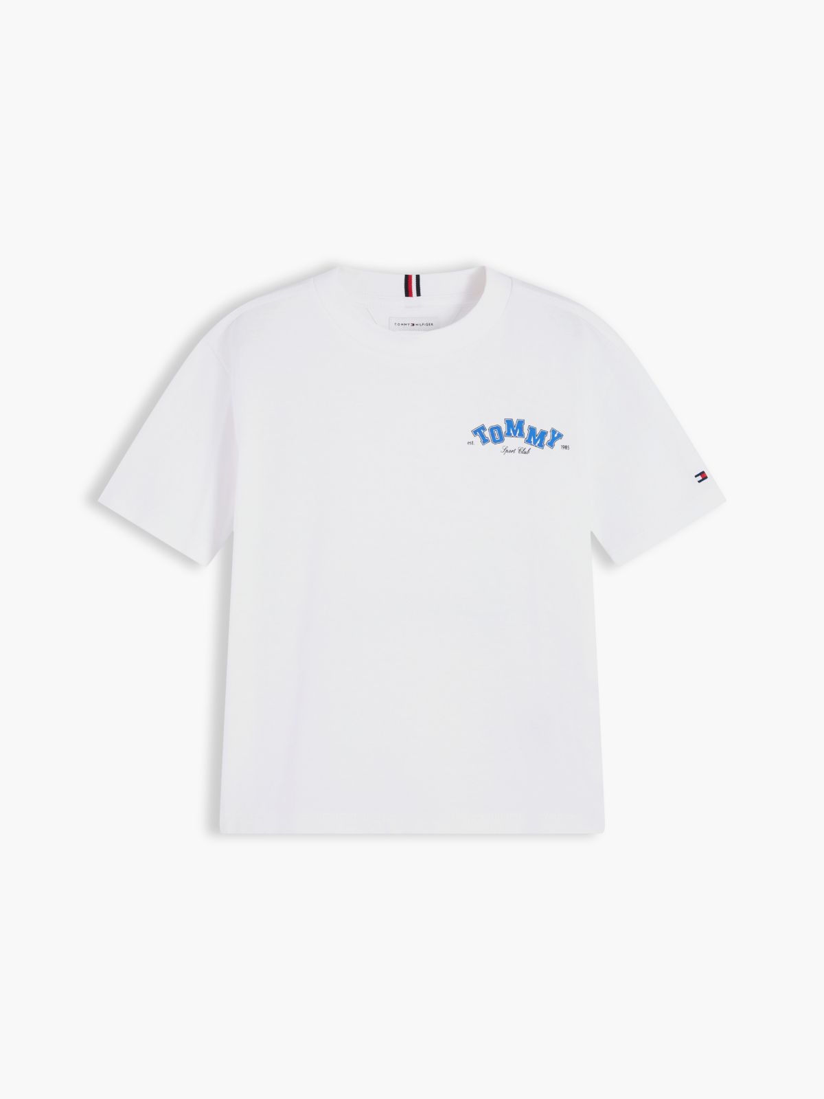 Kids' Tommy Sport Club Logo T-Shirt — White