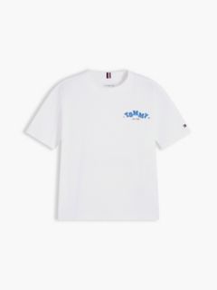 Kids' Tommy Sport Club Logo T-Shirt — White 5