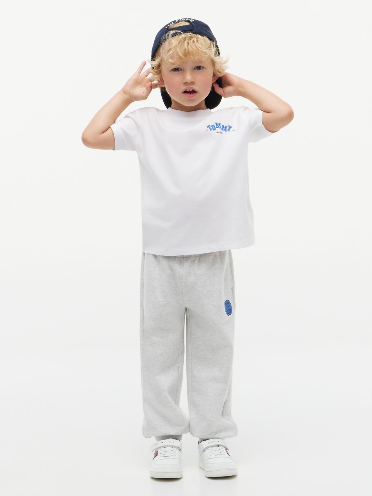 Kids' Tommy Sport Club Logo T-Shirt — White