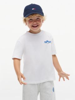 Kids' Tommy Sport Club Logo T-Shirt — White 1