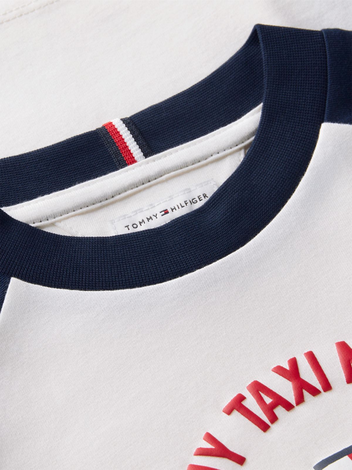 Kids' Raglan Taxi Logo T-Shirt — Dark Blue