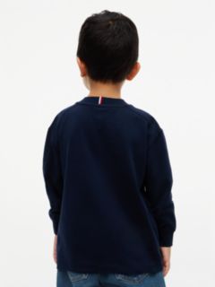 Kids' Plaid Monogram T-Shirt — Navy 4