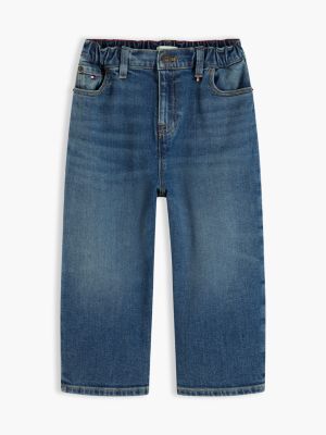 Детские джинсы Tommy Hilfiger Tommy 1985 Logo Wide Leg, цвет: Синий — фото 5