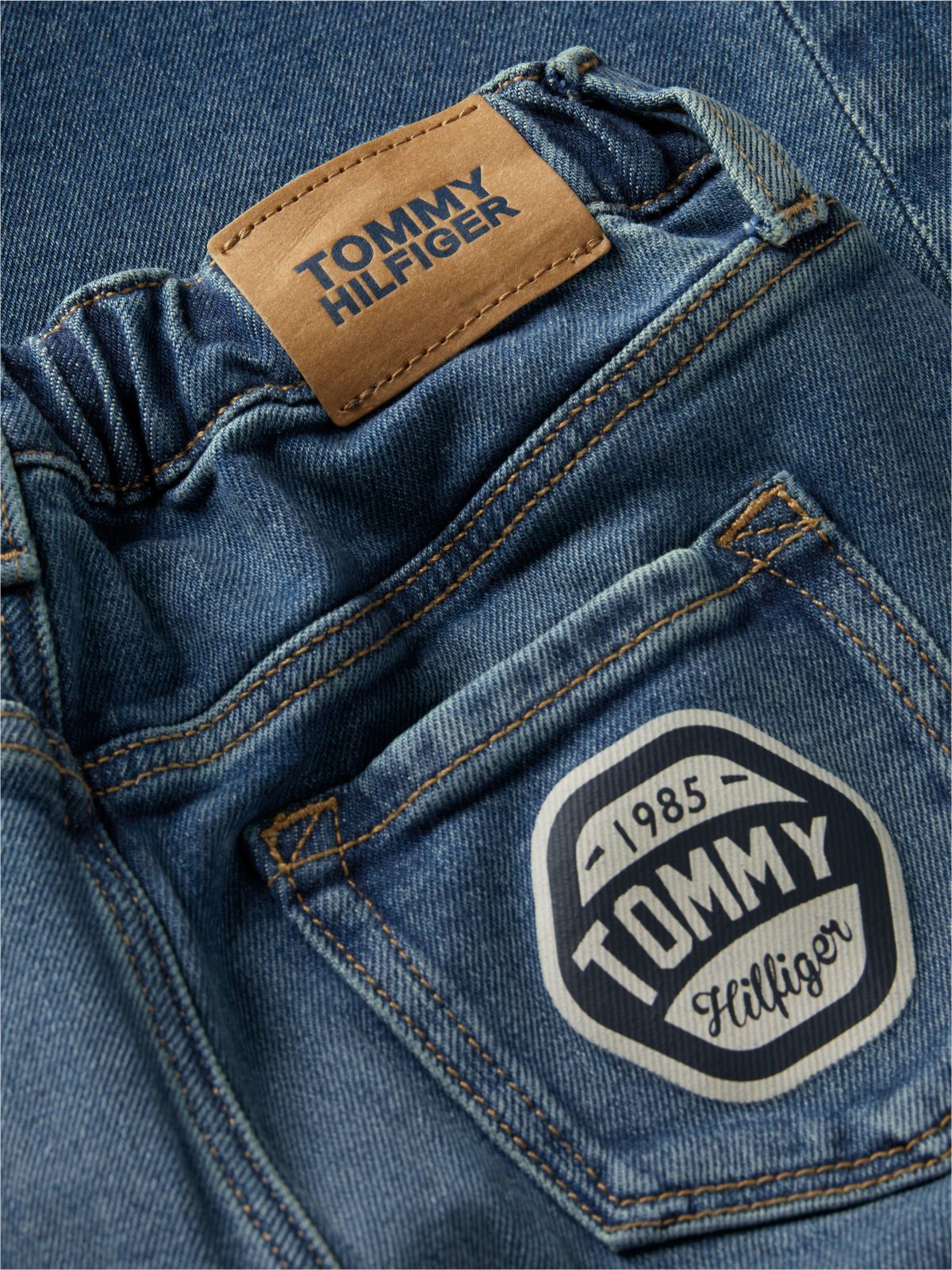 Kids' Tommy 1985 Logo Wide Leg Jean — Blue