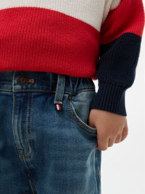 Детские джинсы Tommy Hilfiger Tommy 1985 Logo Wide Leg, цвет: Синий — фото 3