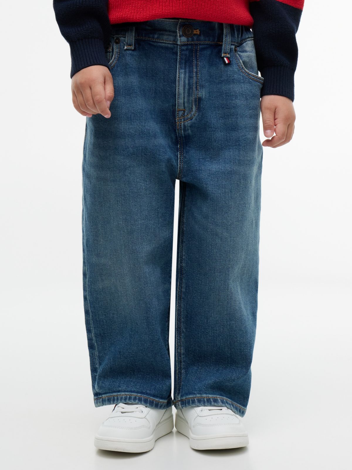 Kids' Tommy 1985 Logo Wide Leg Jean — Blue