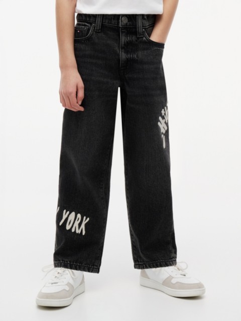 Детские джинсы Tommy Hilfiger Kids' Hilfiger Graffiti Print Baggy Jean