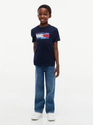 Детские футболки Tommy Hilfiger Kids' Hilfiger Flag Graphic T-Shirt — фото 2