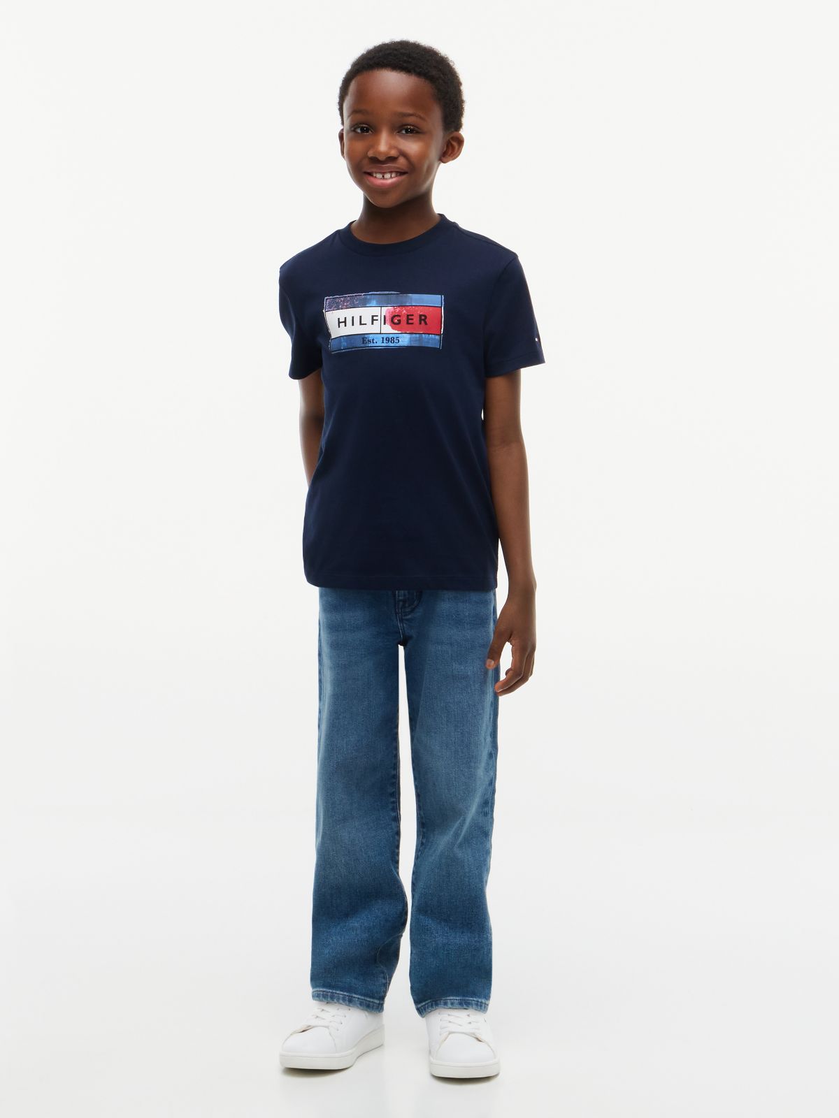 Kids' Hilfiger Flag Graphic T-Shirt — Blue