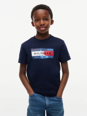Kids' Hilfiger Flag Graphic T-Shirt, Blue