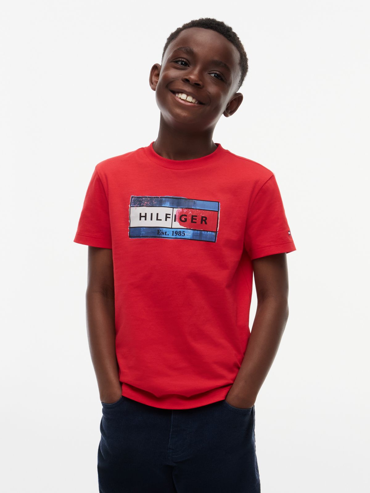 Kids' Hilfiger Flag Graphic T-Shirt — Red Glare