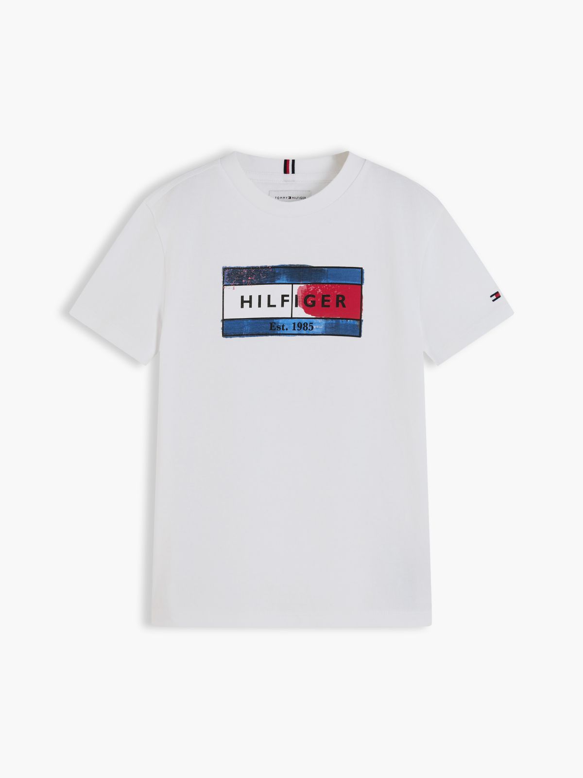 Kids' Hilfiger Flag Graphic T-Shirt — White