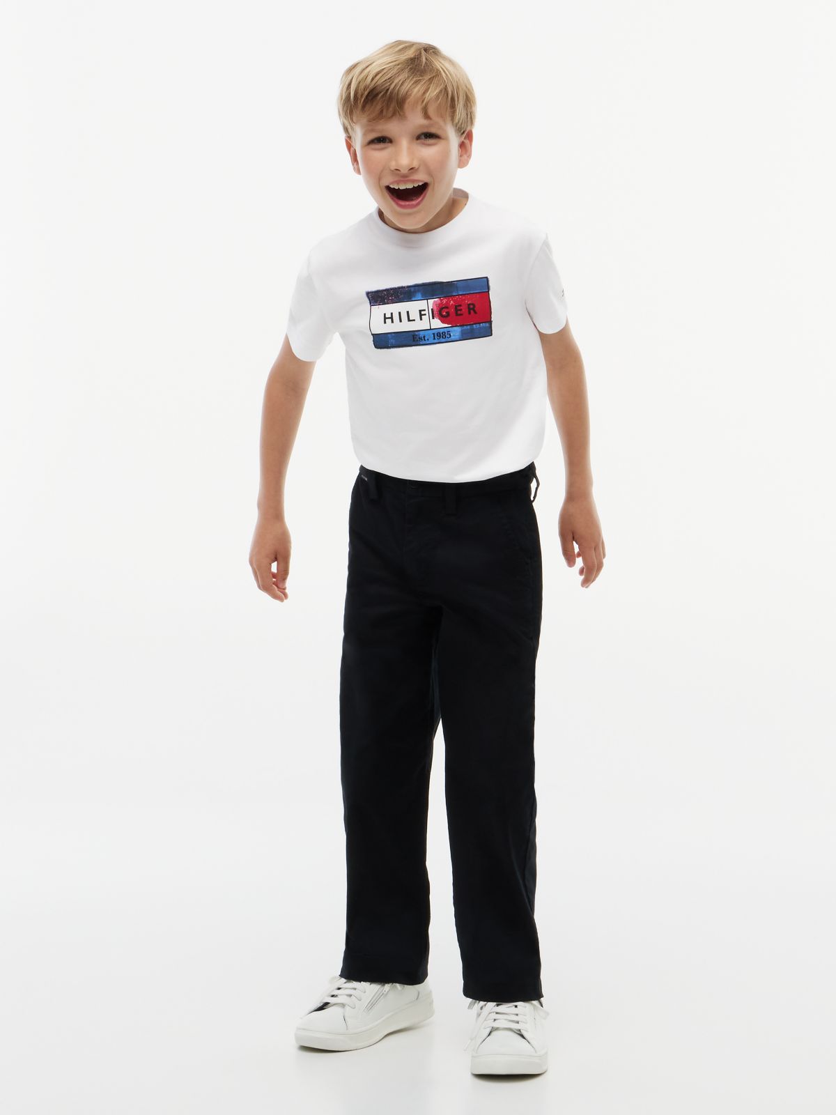 Kids' Hilfiger Flag Graphic T-Shirt — White