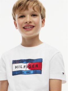Kids' Hilfiger Flag Graphic T-Shirt — White 3