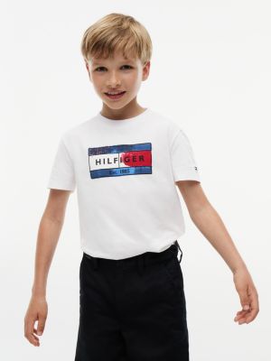 Kids' Hilfiger Flag Graphic T-Shirt, White