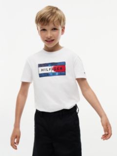 Kids' Hilfiger Flag Graphic T-Shirt — White 1