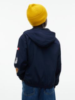 Kids' Sport Logo Hooded Windbreaker — Blue 5