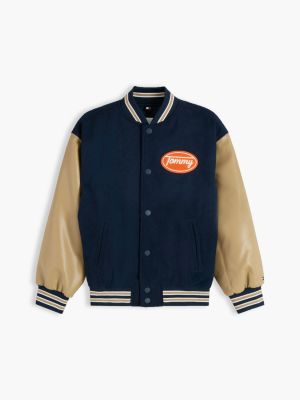 Детская куртка Tommy Hilfiger Mixed-Media Corduroy Bomber, цвет: Тёмно-синий — фото 5