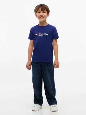Детская футболка Tommy Hilfiger Hilfiger Flag, цвет: Синий — фото 2