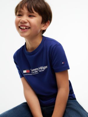 Детская футболка Tommy Hilfiger Hilfiger Flag, цвет: Синий — фото 3