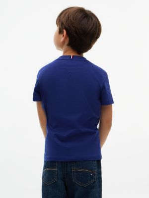 Детская футболка Tommy Hilfiger Hilfiger Flag, цвет: Синий — фото 4