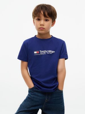Kids' Hilfiger Flag T-Shirt, Blue