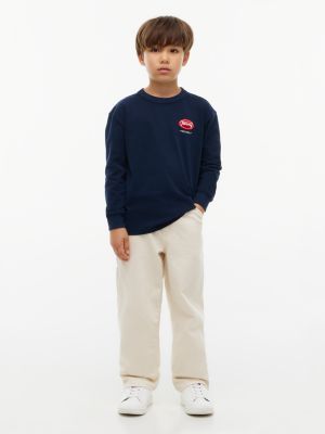 Детская футболка Tommy Hilfiger Workwear Logo, цвет: Тёмно-синий — фото 2