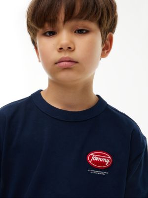 Детская футболка Tommy Hilfiger Workwear Logo, цвет: Тёмно-синий — фото 3
