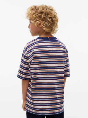 Детская футболка Tommy Hilfiger Striped, цвет: Синий / Оранжевый полосатый — фото 5