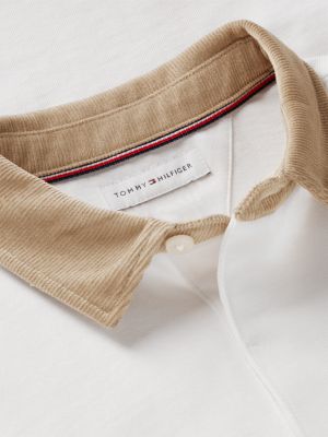 Детское поло Tommy Hilfiger Workwear Rugby Polo, цвет: Молочный белый — фото 8