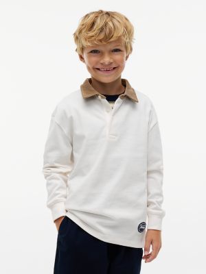 Kids' Workwear Rugby Polo, Off White