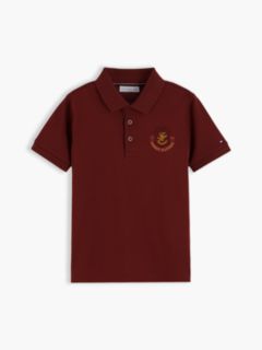 Kids' Shield Badge Logo Polo — Deep Sienna 5