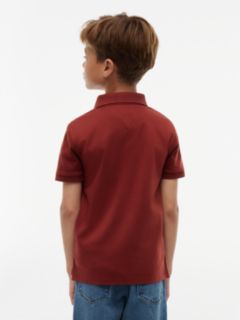 Kids' Shield Badge Logo Polo — Deep Sienna 4