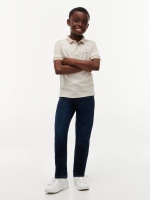 Детские топы Tommy Hilfiger Kids' Allover Jacquard Flag Logo Polo — фото 2