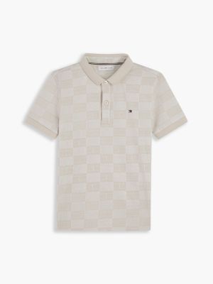 Детские топы Tommy Hilfiger Kids' Allover Jacquard Flag Logo Polo — фото 5